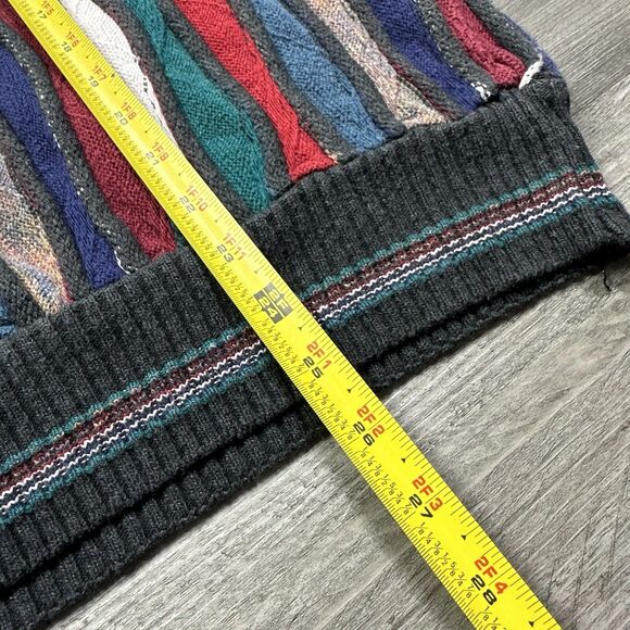 Vintage Alfani Coogi Style 3D Knit Sweater Long Sleeve Pullover Size Medium 90s - Picture 5 of 6